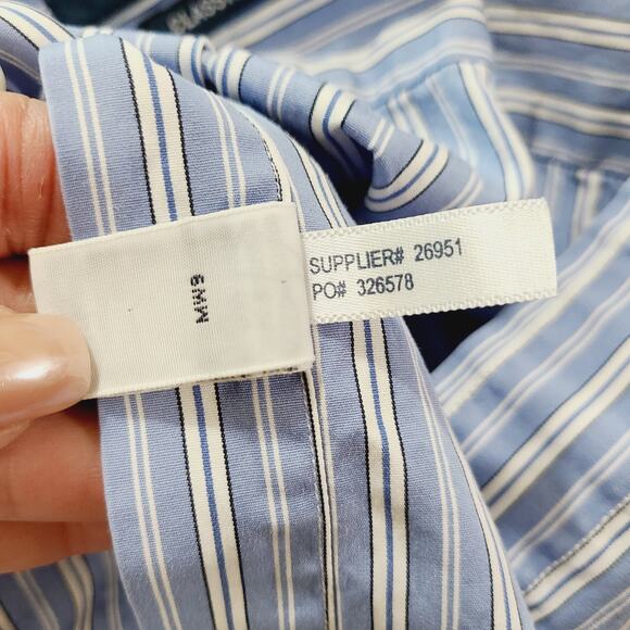 Ralph Lauren Men's Button Front Long Sleeve Shirt Blue & White Stripes Size XL - Picture 8 of 8